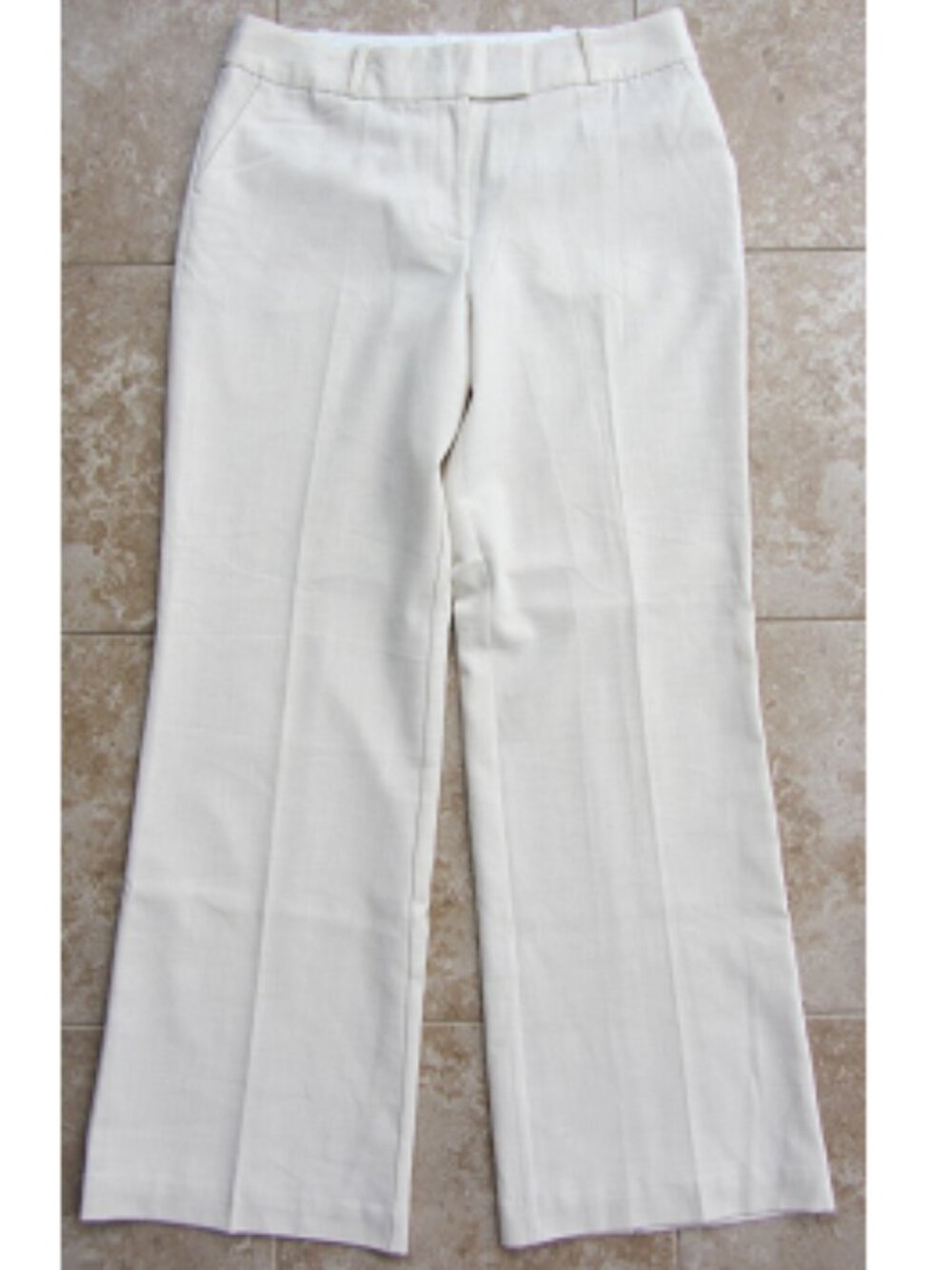 Worthington Ivory/Beige/Light Tan Straight Leg Dress Pants Fully Lined